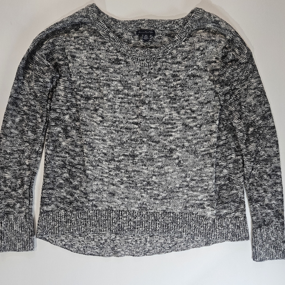 American Eagle Sparkly Sweater Womens Medium‎ Grey Black